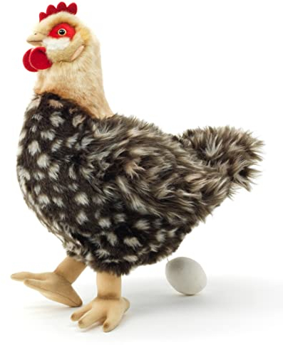 Uni-Toys - Henne mit Ei - 37 cm (Höhe) - Plüsch-Huhn, Vogel - Plüschtier, Kuscheltier