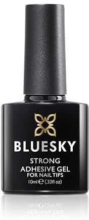 Bluesky Strong Adhesive Gel for Nail Tips, UV/LED Lamp Required, Nail Glue for use with Gel Tips, Press Ons & Acrylics