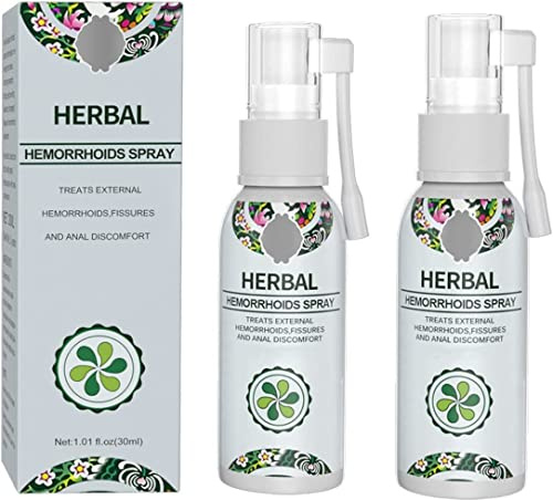 30 ml hemokare-örthemorrojder spray, naturlig ört hemorrojder spray, hemorrojder lindrande kräm, snabb lindring av hemorrojder och analsprickor, för att lugna yttre hemorrojder lugnar (2 st)