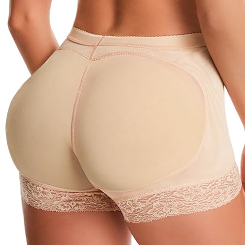 Genérico Mujeres Butt Lifter Shapewear,Bragas De Control Acolchadas,Bragas Acolchado Push Up Fesse Invisible Butt Lifter Panty (L, Skin Tone)