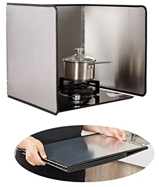 Protección Contra Salpicaduras Plegable, Protector Salpicaduras Cocina, Cubre Salpicaduras De Sartén, Placa Metal Antihaderente, Protector Contra Salpicaduras, para Placas De Gas, Sartenes ( Size : 50