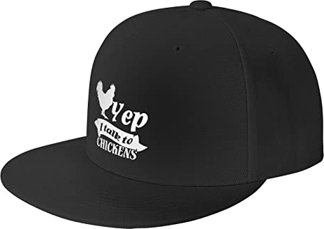 Golf Caps Ja, Ich Spreche Mit Hühnern Baseball Cap Unisex Baseballkappe Retro Baseball Mütze Für Herren, Reisen, Golf