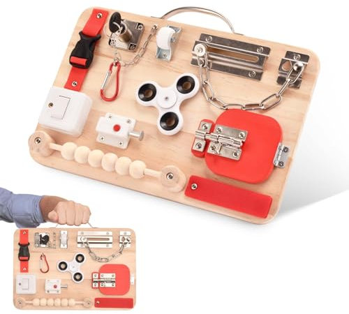 Dementia Activities For Seniors-Fidget Busy Board-Alzheimers Products for Elderly-Dementia Gadgets-Sensory ADHD Toys-Anxiety Relief Items-Gift for Dementia Patients - Memory Games for Autism Adult