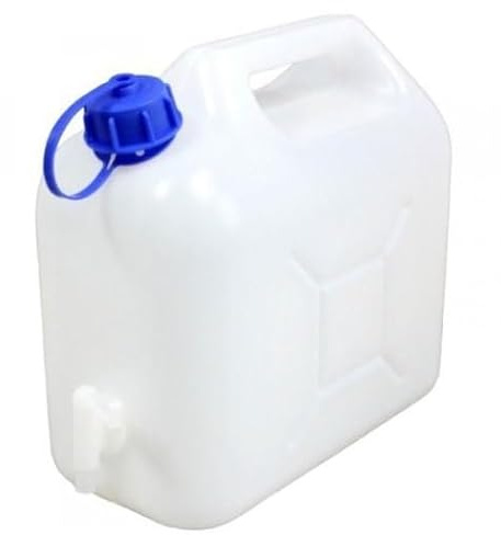 Unibos | 5L Plastic Jerry Can With Tap | Water Carrier Container Water Bucket | BPA-Free | Water Tank For Camping, Hiking, Fishing, Picnic, BBQ, Travel & Play | Outdoor Indoor Use (5L)