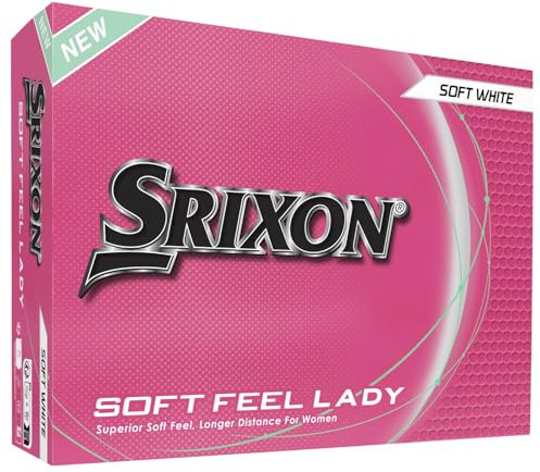 Srixon Soft Feel Lady Golfball für Damen |Geringe Kompression und einfacher hoher Start|Ultra-weiche Haptik |Ideal für Moderate Schwünge und erhöhte Präzision, Weiß