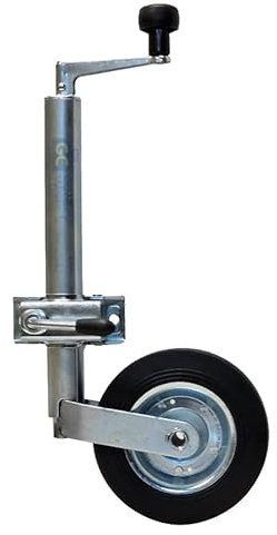 Jockey Wheel & Clamp | Telescopic 42mm Tube | 200mm Wheel with Steel Rim | Max Nose Weight Load 150KG | Car Trailer Boat Trailer & Jet Skis