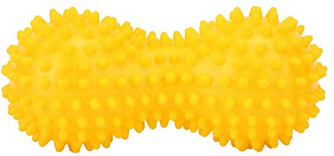 Pelota de Masaje, Pelota de Masaje con Pinchos, Músculo de Fascia, Pelota de Relajación de Mano Planta Pedis, Pelota de Reflexología de Estrés, Pelota de Pinchos Portátil Duradera,(Amarillo)