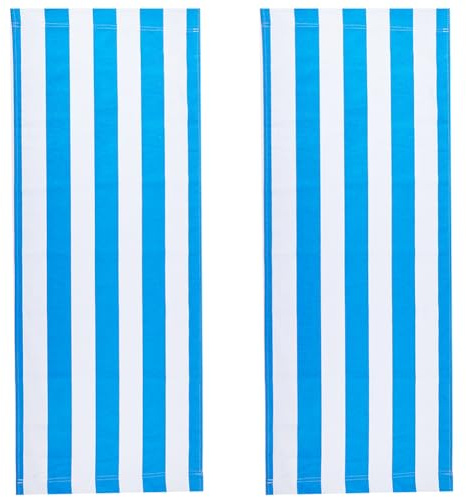 GORGECRAFT 2 Stück Ersatz Segeltuch Für Strand Sling Stühle Blau Und Weiß Ersatz Stoff Für Klappbare Liegestühle Für Den Außenbereich 115x43cm Großer Sling Stuhl Stoff Zum Sonnenbaden Im Innenhof Am