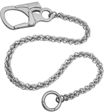 Ahiller Wallet Chain Key Chains for Men Women 61cm Heavy Duty Stainless Steel Multi-Layer Round O Rings Trouser Chain with Double Locking Carabiner Clip(YK)