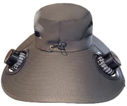Bexdug Chapeau De Pêche À Large Bord avec Ventilateur Solaire, Bob, Respirant, Protection UV, Équipement De Plein Air, pour Hommes Et Femmes, Vacances, Plage, Camping, Randonnée