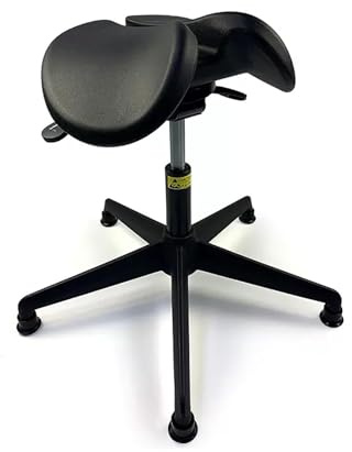FXLUHAY Silla de Montar for clínica de masajes, Silla giratoria de Cuero, Asiento de Escritorio de Trabajo de pie sin Ruedas, taburetes elevadores for Cocina, Oficina y hogar.