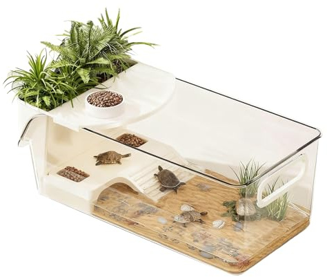 Aquarium tortue – Terrarium détachable | Accessoires pour reptiles – Structure surélevée de l'habitat aquatique, chambre spacieuse pour salon, balcon, chambre