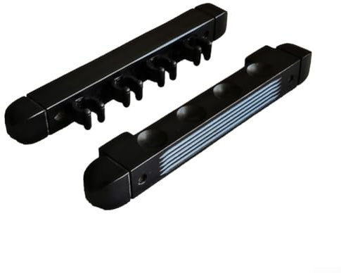 1 paire de supports muraux en bois pour queues de billard 4 emplacements pour un rangement efficace des queues de billard (noir)