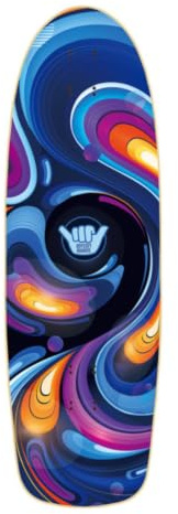 Baoblaze Plateau de Skateboard en Érable Deck Planche Cruiser Sept Plis Solides pour Longévité Nose et Tail Nerveux Ajustement de Montage Aisé Poids 14 Kg, Abstrait