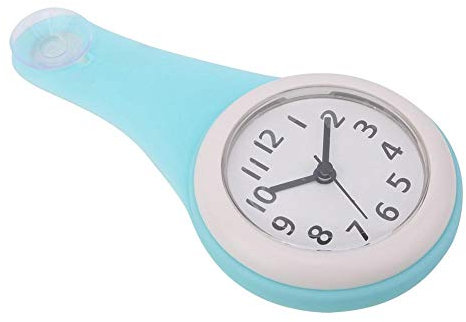 HERCHR Orologio da Parete Piccolo, Orologio da Bagno Impermeabile con Gancio per Bagno Cucina Camera da Letto(Blu)