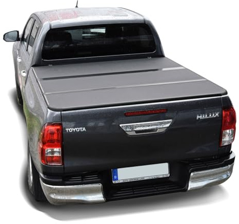 Copertura per vano carico – 3 pezzi pieghevole – alluminio nero verniciato a polvere adatto per Xtra Cab