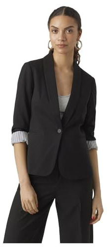 Vero Moda Blazer clásico de Jersey Vmharukimo LS Noos para Mujer, Negro, 38
