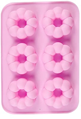 VINTORKY Halloween Silicone Donut Pan 6-Cavity Non-Stick Baking Molds Great for Pumpkin Pudding Cake Puff