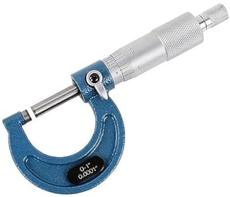 ClAZTyict Micrometro esterno, micrometro per macchinista da 0-1 pollici, set micrometro graduato da 0,0001 pollici, micrometro di precisione, strumento per macchinista facile da usare