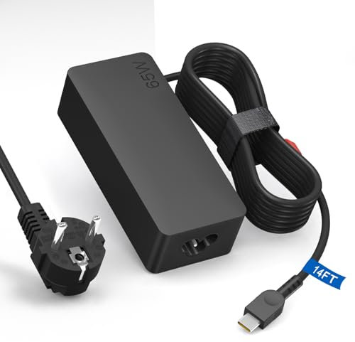 65W USB C Netzteil Lenovo Ladekabel Laptop Ladegerät für Chromebook/Idea Pad/Tab/Touch/ThinkBook/Thinkpad/Yoga,Lenovo Laptop Ladekabel USB C 14FT