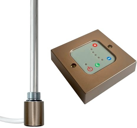 Bronze 200W Electric Element & Thermostatic Wall Controller for Radiator Towel Rail Bathroom Electric Heating