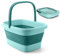 Masajeador de pies plegable para baño de pies, 54 nudos de masaje, 8 juegos de rodillos de masaje, promueve la circulación sanguínea, relaja los músculos, baño de pies plegable