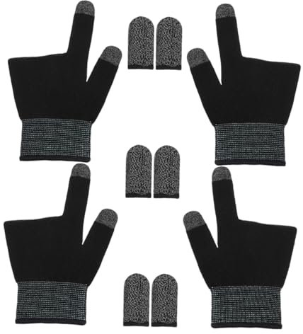 Vaguelly 2 Paires De Jeu Manchon De Doigt De Joueur Manchons De Doigt De Jeu De Téléphone Portable Manchons pour Les Jeux Couvre-Pouces pour Les Jeux Manchons De Doigt D'écran Nylon