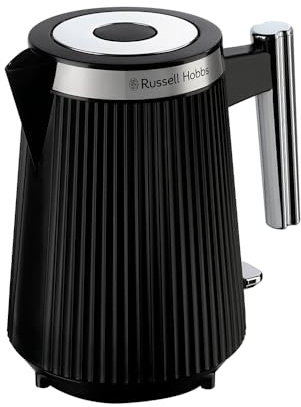 Russell Hobbs Bollitore Elettrico [1,7L, 2400W] Brontë Black (Design opaco, Beccuccio Perfect Pour, Indicatore acqua, Base 360°, Avvolgicavo, Illuminazione, Coperchio pressione) 26750-70