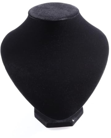 Hohopeti Expositor de Collares de Tela Negra Base Resistente para Exhibición Elegante y Protección de Joyas en Hogar y Tiendas