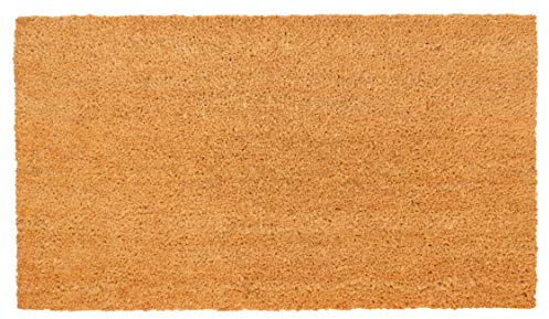 KAF Home Zerbino in fibra di cocco con retro in PVC antiscivolo, resistente, resistente alle intemperie, 43,2 x 76,2 cm, altezza pelo 1,5 cm, perfetto per uso interno ed esterno (vuoto)