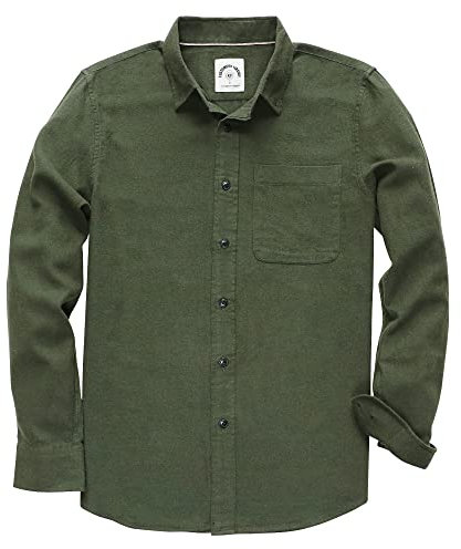 Dubinik® Flanellhemd Herren Kariert Button Down Outdoor Baumwolle Freizeithemden Flanellhemden Herren Langarm