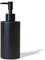 BoBoU Glas Seifenspender 320ml schwarz matt Keramik Oberfläche mit Retro Design Mattschwarzer Pumpenkopf Spülmittelspender Handseifenspender Küche Bad