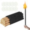 Izrielar torches de cire pour l'extérieur, durée de combustion de 45 min torches de jardin, pour promenade au flambeau, fête, jardin, feu de camp, nouvel an, noël, Saint-Martin, 42cm, 50 pièces