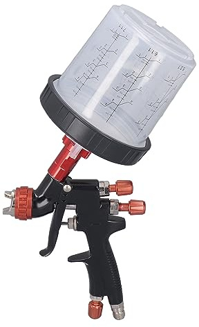 Risegun Pistolet à Peinture, HVLP Pistolet pulvérisateur d'air à Alimentation par gravité, Haute Atomisation Pulvérisation pour Voiture Meubles 1.3mm Buse avec Coupelle 600ml