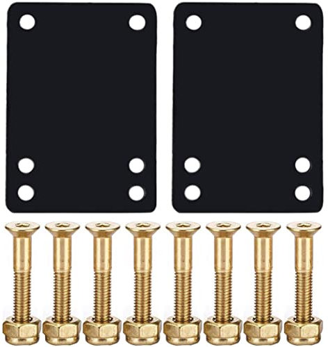 Yaoliucp Skateboard Riser Pads Skateboard Riser Pad Schrauben Set Montage Ersatz Hardware -Schrauben für Longboards Scooter Cruisers Glod, Skateboard Riser Pad Schrauben Set Set Set