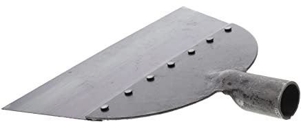 Toddmomy 1 Pc Pelle Mangeoire Crochets Poste Pôle Baguage Trou Rotatif Bordure Rester Sable en Plein Air Fournitures De Nettoyage Agricole Extracteur Désherbage Balai Taller Plaque d'acier