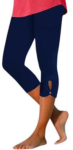 Uwdiohq Legging Court Femme, Legging 7/8 Femme Taille Haute Scrunch Leggings Grossesse Collant Thermique Pantalon Grande 52 54 56 Leggingfemme Ladies Yoga Womens Navy Trousers