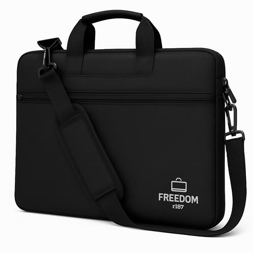 Genérico Bolsa Ordenador Portátil 15,6” Impermeable con Bandolera – Maletín Portátil Acolchado con Bolsillos, Cremallera Resistente – Bolso Laptop Ligero y Elegante