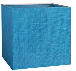 Transparenter Lampenschirm 12x12x12H Schirm E27 für Deckenlampe Hängeleuchte Tischlampe Ersatz Lampenschirme (TÜRKIS) LAURA TU