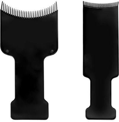 Thyonta 2PCS Balayage Board Hair Dyeing Tool, Medium & Small Sizes, Plastic, Unisex, Black, Hair Coloring Comb for Home Salon & Professionals