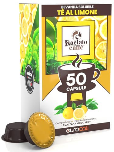 Baciato Caffè Cialde Compatibili con Lavazza a Modo Mio Linea Desiderio Tè al Limone Bevanda Solubile - Confezione da 50 Capsule