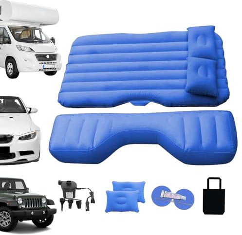 Inflatable Camping Car Field: Car Air Mattress with Electric Pump | Back Seat Sleeping Pad, Portable Travel Air Sofa, Car Sleeping Bed