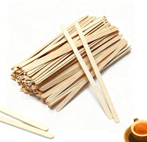 100 Piezas Palitos Café Desechables – Cucharas Desechables y Paletinas Café para Mezclar Café, Crema y Azúcar, Ideal para Cafés, Hogares y Oficinas
