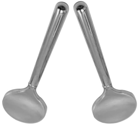 Generic Espátula Cosmética de Aleación de Zinc 2 Piezas, Mini Cuchara para Crema de Ojos 5 Cm, Aplicador Facial Portátil para Cremas y Mascarillas de Cuidado Piel