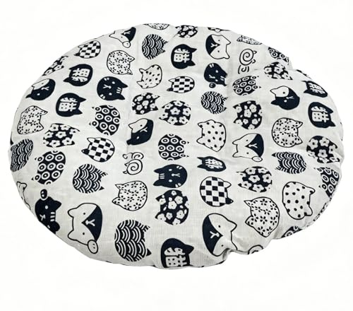 RICHRAIN Round Cat Bed Replacement Pad Cat Cushion for Cat Tree & Wicker