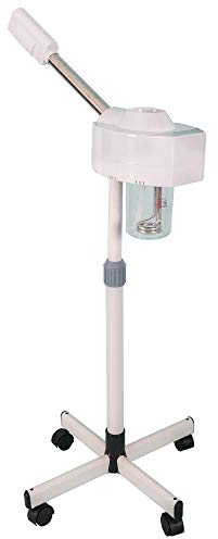 Sanqiao Vaporizzatore Facciale Digitale con Ozono per Pulizia VISO Stativo Regolabile a 5 Razze e Beccuccio per Olii Essenziali Estetista Estetica Bellezza, 750W