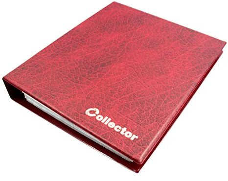 COLLECTOR Banknotes Album Folder Book Notes Banknote with 10 Pages and 10 Dividers - Very Big Capacity - RED