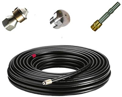40 Meter Rohrreinigungsschlauch-Set Professional 4-teilig für Nilfisk Alto Wap Kärcher Kaltwasser & Heißwasser Hochdruckreiniger HD HDS von ONE!