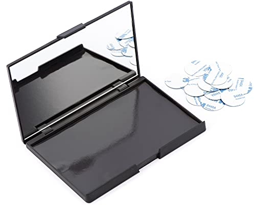 Allwon Palette de maquillage de fard à paupières magnétique vide avec 15 pièces adhésives Palette vide autocollants en métal pour fard à paupières rouge à lèvres poudre de fard à joues