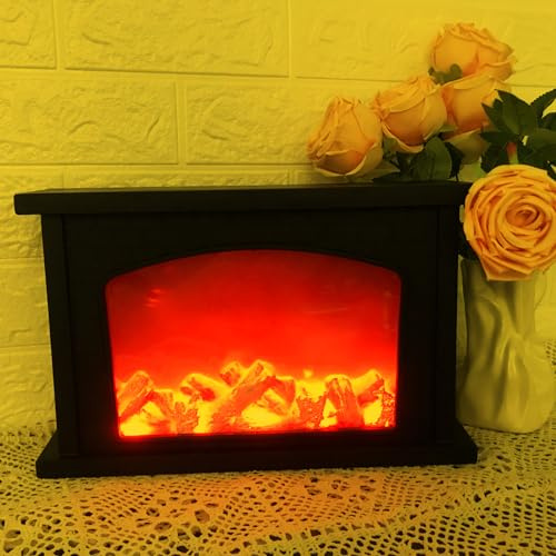 Lámparas de Chimenea, lámparas de Chimenea Image LED Flame USB/Battery Power, lámparas de Fuego sin Llama para decoración del hogar, Accesorios navideños